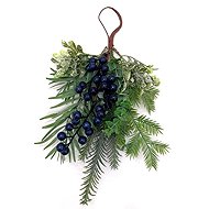 GOBA Christmas decoration - hanging branch, blue berries, 35 cm - Christmas Decoration