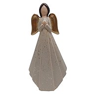 GOBA Christmas decoration - ceramic angel in dress, gold, 31 cm - Christmas Decoration
