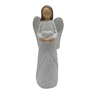 GOBA Christmas decoration - ceramic angel white, with heart, 20 cm - Christmas Decoration