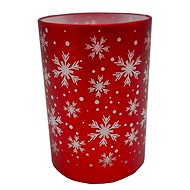 GOBA Christmas candle holder - glass, red flakes - Christmas Candlestick