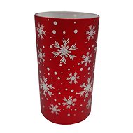 GOBA Christmas candle holder - glass, red flakes - Christmas Candlestick