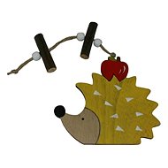 Goba Hanging hedgehog yellow with apple - Decoration