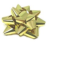 GOBA Rosettes medium, 7 cm, metallic gold - pack 24 pcs - Ribbon