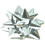 GOBA Rosettes medium, 7 cm, silver - pack 24 pcs - Ribbon