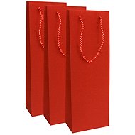 GOBA Wine Glitter, red, 3 pcs - Gift Bag
