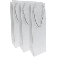 GOBA Wine Glitter, silver, 3 pcs - Gift Bag