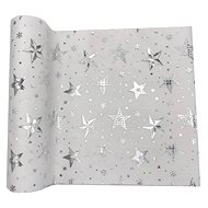 Goba Velvet runner with stars, white 28 cm × 3 m - Runner