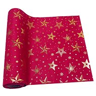 Goba Velvet runner with stars, red 28 cm × 3 m - Runner