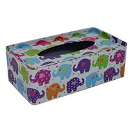 Tin box for tissue Elephants - Tissue Box