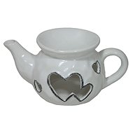 Aroma lamp teapot hearts white - Aroma Lamp