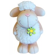 GOBA Easter decoration - Sheep with flower, 18 × 12 cm - Easter Decoration