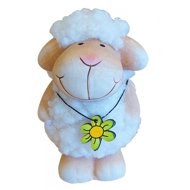 GOBA Easter decoration - Sheep with flower, 10 × 6 cm - Easter Decoration
