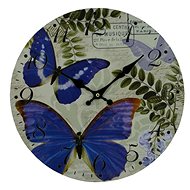 Goba hodiny Modrý motýl - Wall Clock