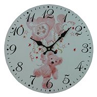 Goba hodiny Teddy růžový - Wall Clock