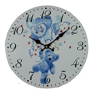 Goba hodiny Teddy modrý - Wall Clock