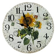 Mushroom Clock Sunflowers - Wall Clock