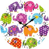 Goba Clock Elephants - Wall Clock