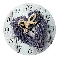 Goba hodiny Levandulové srdce - Wall Clock