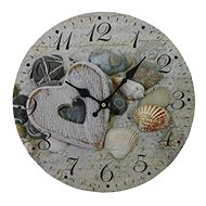 Goba clock Heart on the beach - Wall Clock