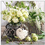 White Tulips - Paper Napkins
