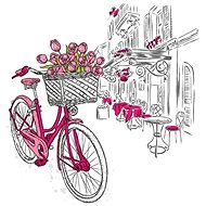 Wheel with tulips - Paper Napkins