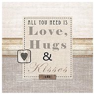 Love, Hugs and Kisses - Paper Napkins