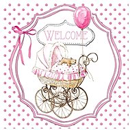 Stroller pink - Paper Napkins