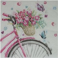 Pink bike - Paper Napkins
