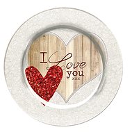 Goba Decorative plate Heart I Love you 33 cm - Decorative Plate