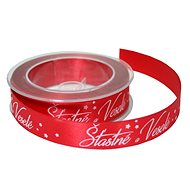 GOBA Ribbon - fabric, 25 m/2,5 cm, Happy Birthday, red - Ribbon