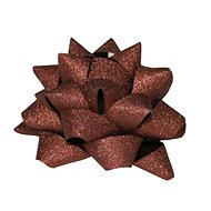 Rosetka Glitter 5 cm hnědá 5 ks - Gift Bow