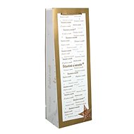 Christmas Bottle Bag Golden Font - Gift Bag