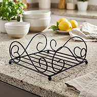 Sponge Stand Scroll Black - Napkin Holders