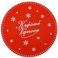 Goba Felt Placemats Beautiful Christmas red diameter 30 cm, 4 pcs - Placemat