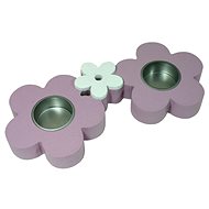 GOBA flowers wooden purple - Candlestick
