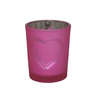 GOBA heart glass pink small - Candlestick