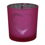GOBA heart glass pink large - Candlestick