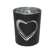 GOBA heart glass black small - Candlestick