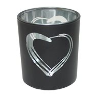 GOBA heart glass black large - Candlestick