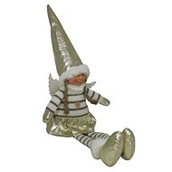 GOBA Christmas decoration - fabric angel, gold, sitting - Christmas Decoration