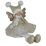 GOBA Christmas decoration - angel sitting, golden wings - Christmas Decoration