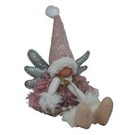 GOBA Christmas decoration - angel sitting, pink, 40 cm - Christmas Decoration