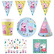 GODAN Pepina the Piglet Children's Birthday Set, 12 people, 66 pieces - Party Accessories