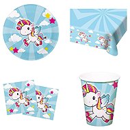 GODAN Unicorn Children's Birthday Party Set, 16 people, 53 pieces - Party Accessories