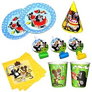 GODAN Mole Children's Birthday Set, 12 people, 60 pieces - Party Accessories