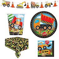 GODAN Children's Birthday Party Set Building Theme – 16 People, 50 Pieces - Party Accessories