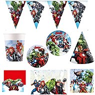 GODAN Avengers Children's Birthday Party Set, 12 people, 78 pieces - Party Accessories