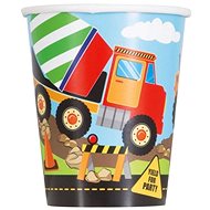 UNIQUE Paper party cups construction site 270 ml 8 pcs - Drinking Cup