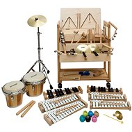 Goldon percussion set in wooden cart 2 - Percussion