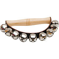 Goldon 9 Sleigh Bells on a Leather Strap with a Handle - Percussion